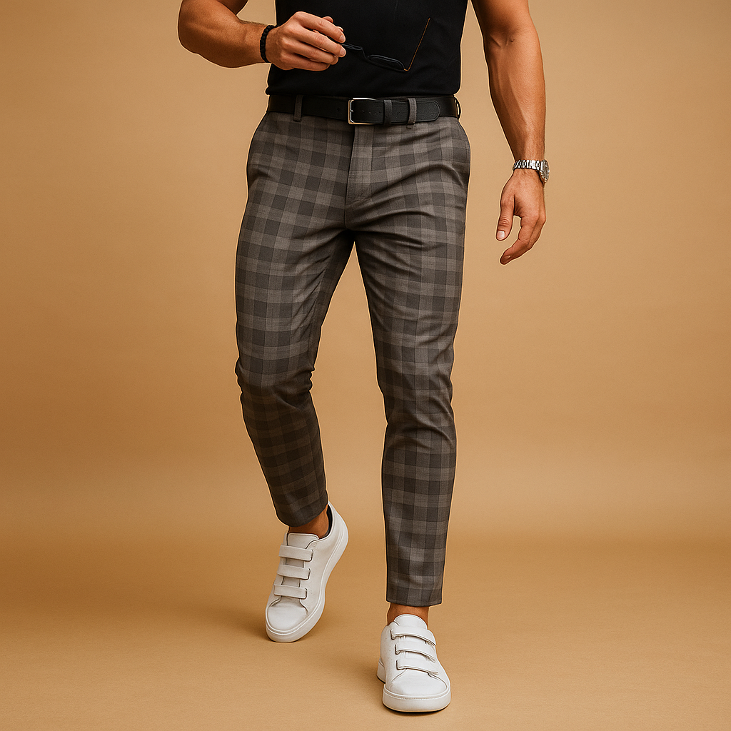 Adrian | Relaxed Fit Men's Casual Plaid Trousers for Year-Round Comfort 3