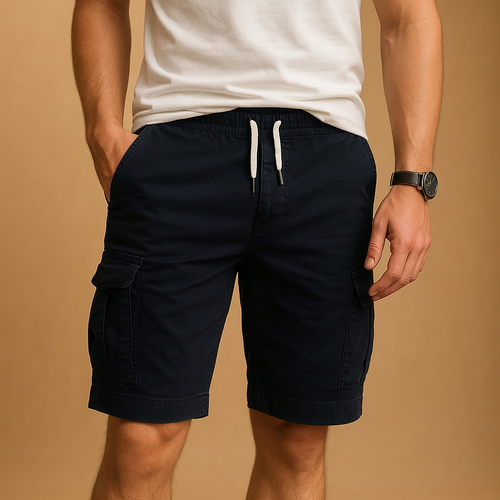 Brandon | Men's Lightweight Cargo Shorts with Elastic Waistband and Multiple Pockets 4