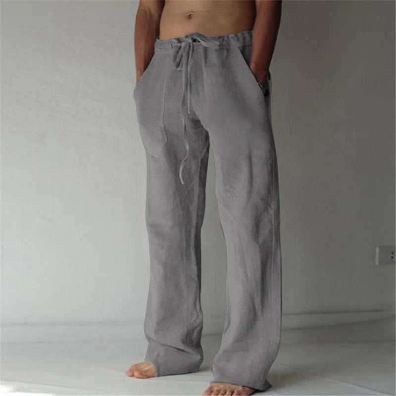 Frank - Men’s Wide-Leg Drawstring Pants with Relaxed Fit