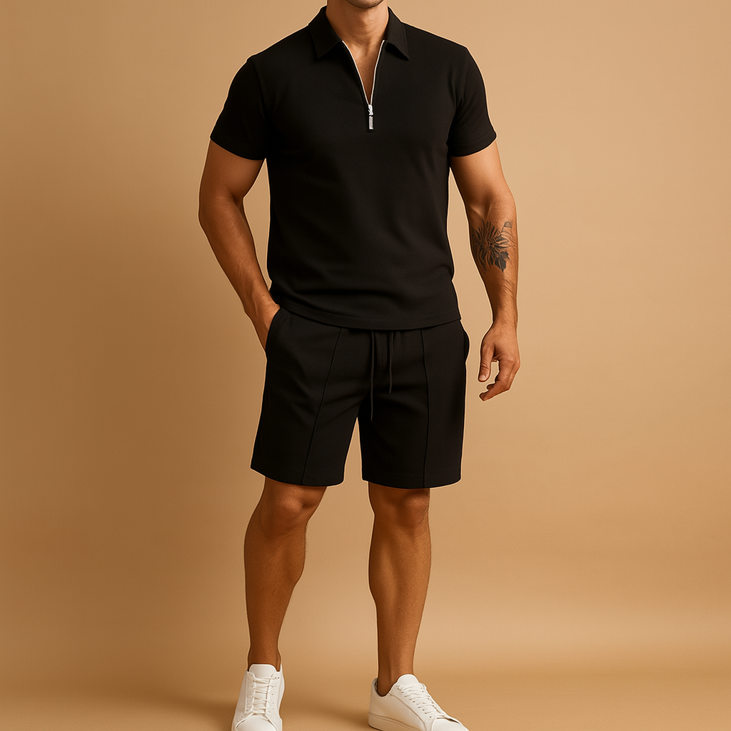 Julian | Men's Polo Shirt and Shorts Set in Stylish Summer Colors 0