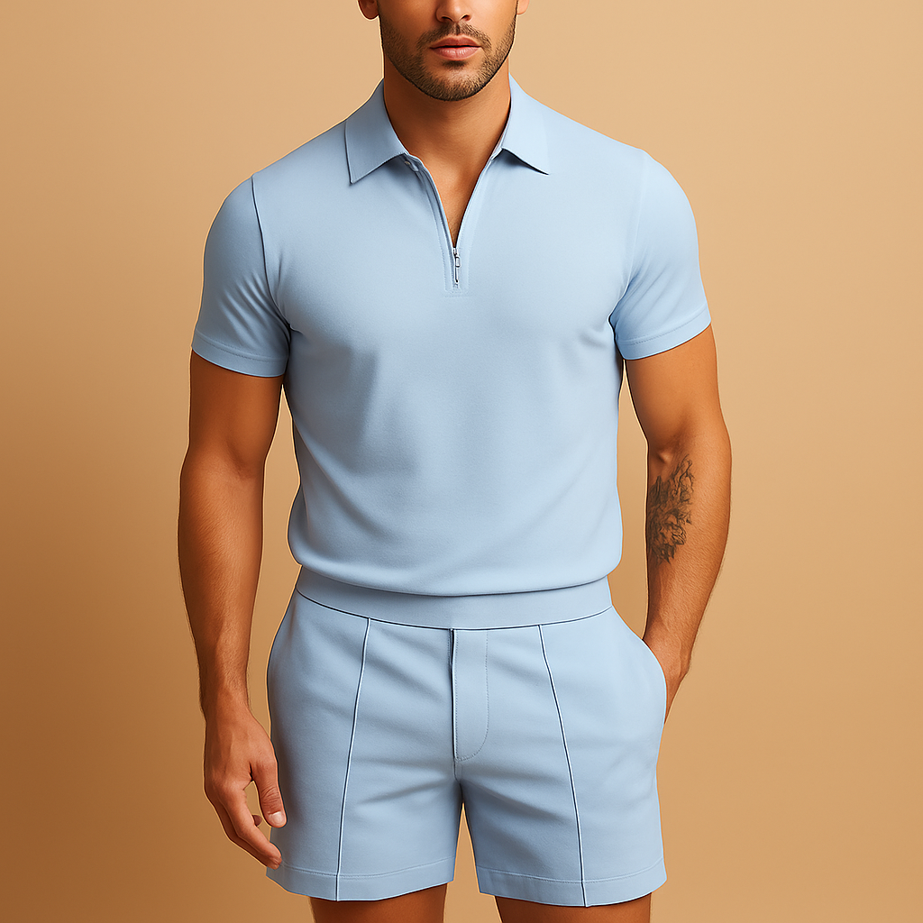 Julian | Men's Polo Shirt and Shorts Set in Stylish Summer Colors 1