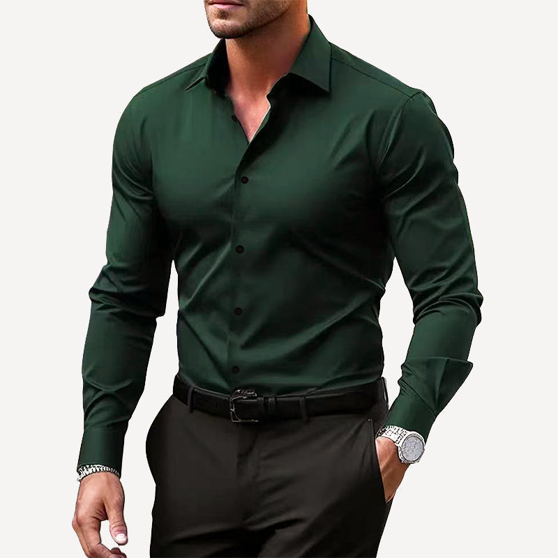Logan - Men's Classic Slim Fit Long Sleeve Dress Shirt