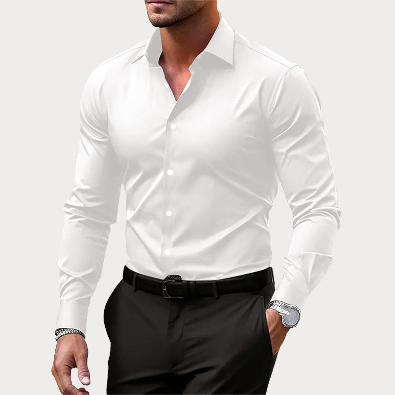 Logan - Men's Classic Slim Fit Long Sleeve Dress Shirt