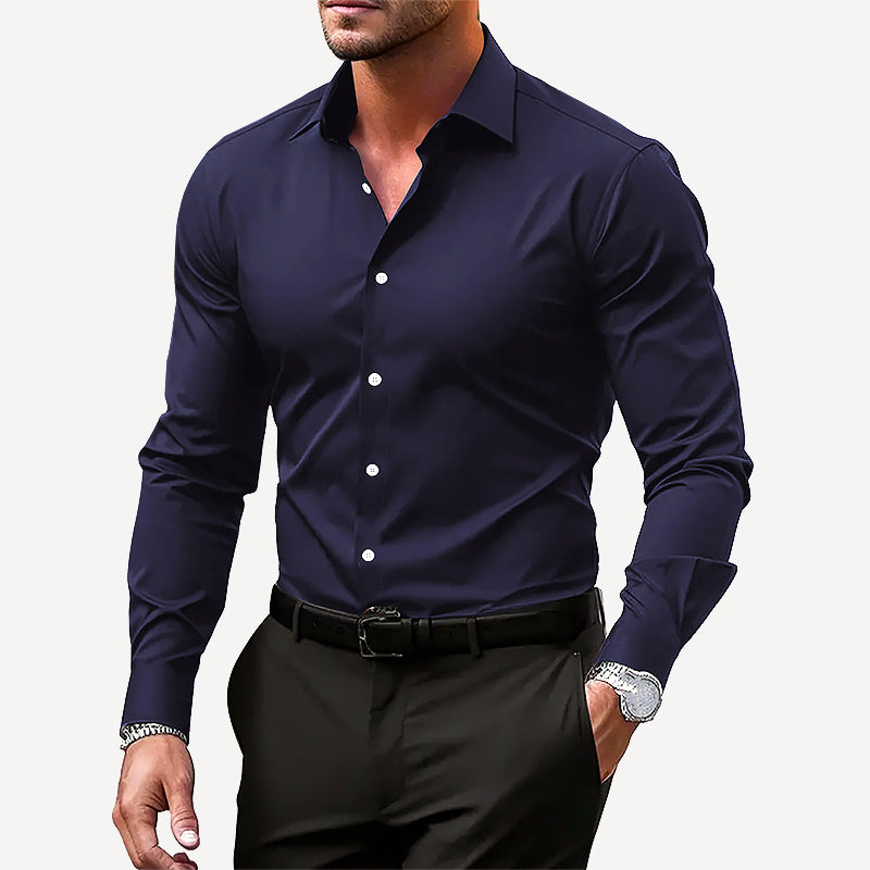 Logan - Men's Classic Slim Fit Long Sleeve Dress Shirt