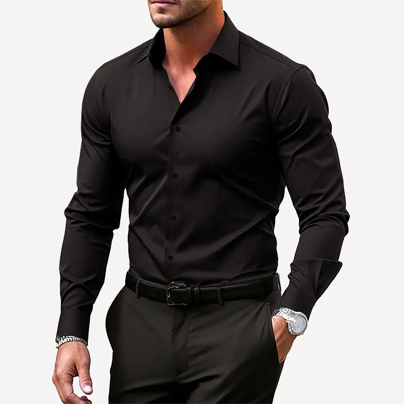 Logan - Men's Classic Slim Fit Long Sleeve Dress Shirt