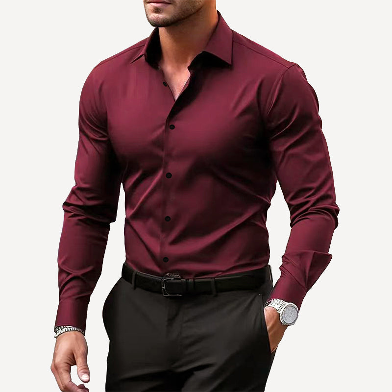 Logan - Men's Classic Slim Fit Long Sleeve Dress Shirt