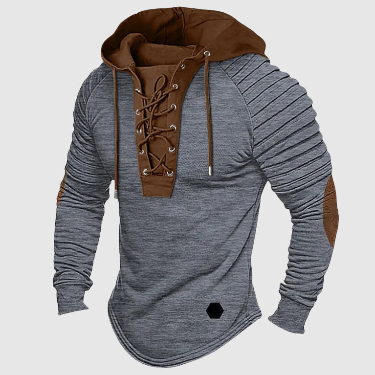 Roberto Russo Pioneer Lace-Up Hooded Sweater